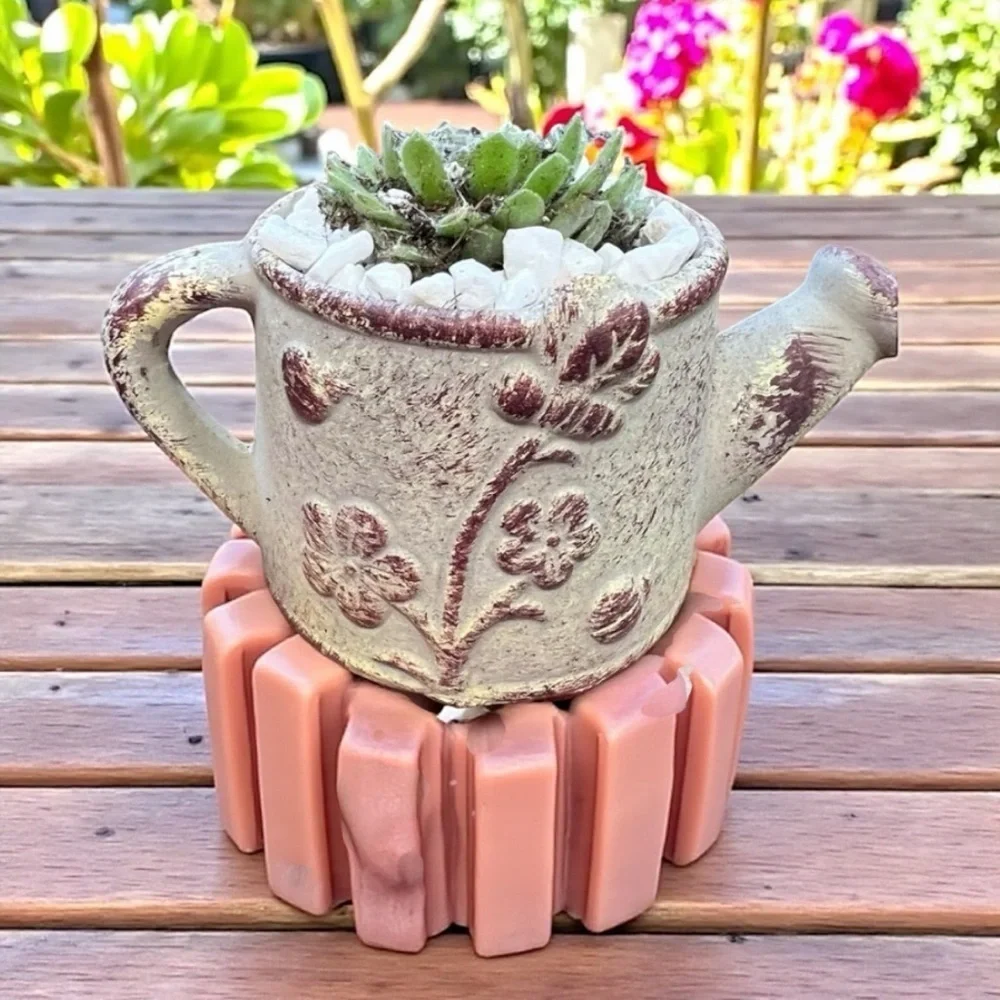 Mini Ceramic Watering Can Flower Pot – Vintage Style 2.75”